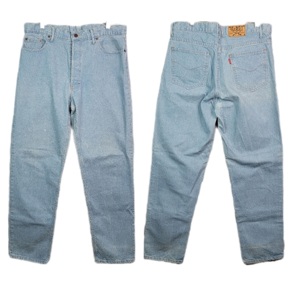 McCoy 5 Button Fly Made in Mexico Vintage Red Tab Denim Jeans Men's Size 38
